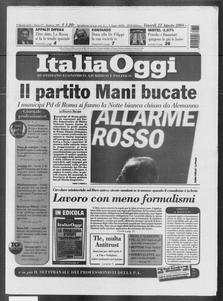 Italia oggi : quotidiano di economia finanza e politica